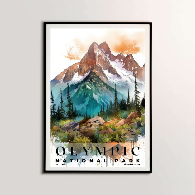 Olympic National Park Poster, Travel Art, Office Poster, Home Decor | S4